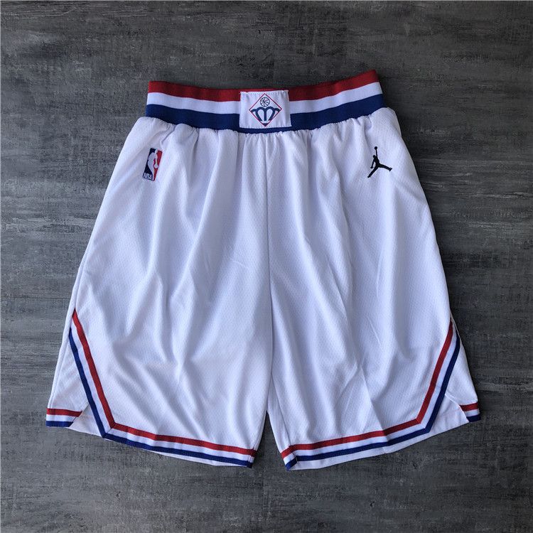 Men NBA 2019 all star White Shorts 0416